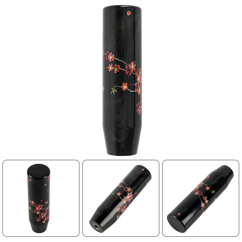 Brand New 15CM Universal Sakura Flower Pearl Black Manual Gear Stick Shift Knob Lever Shifter M12 M10 M8