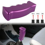 Brand New Universal Purple Aluminum Slotted Pistol Grip Handle Manual Gear Shift Knob Shifter M8 M10 M12