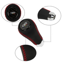 Load image into Gallery viewer, Brand New Universal Mugen Red Stitches Black Leather Manual Car Gear Shift Knob Shifter Lever M8 M10 M12