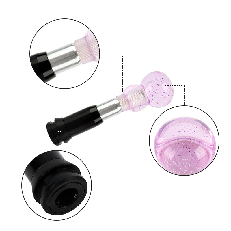 Brand New JDM Purple Glitter Gourd Shape Crystal Automatic Gear Shift Knob Lever Shifter