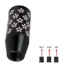 Load image into Gallery viewer, Brand New 9CM Universal Sakura Flower Black Carbon Fiber Manual Gear Stick Shift Knob Lever Shifter M12 M10 M8