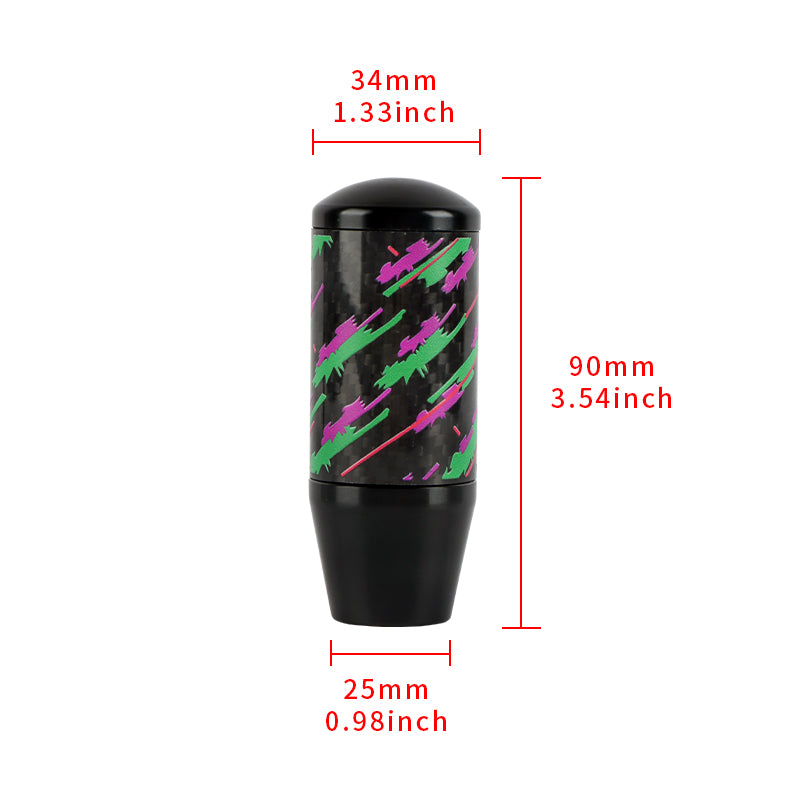 Brand New 9CM HKS Style Universal Black Carbon Fiber Manual Gear Stick Shift Knob Lever Shifter M8 M10 M12