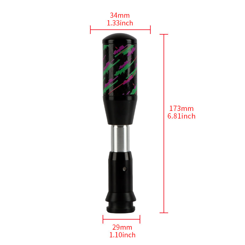 Brand New Universal HKS Black Carbon Fiber Automatic Gear Shift Knob Shifter Lever Head