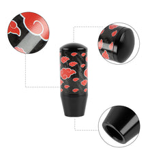 Load image into Gallery viewer, Brand New 9CM Universal Naruto Akatsuki Cloud Black Carbon Fiber Manual Gear Stick Shift Knob Lever Shifter M12 M10 M8