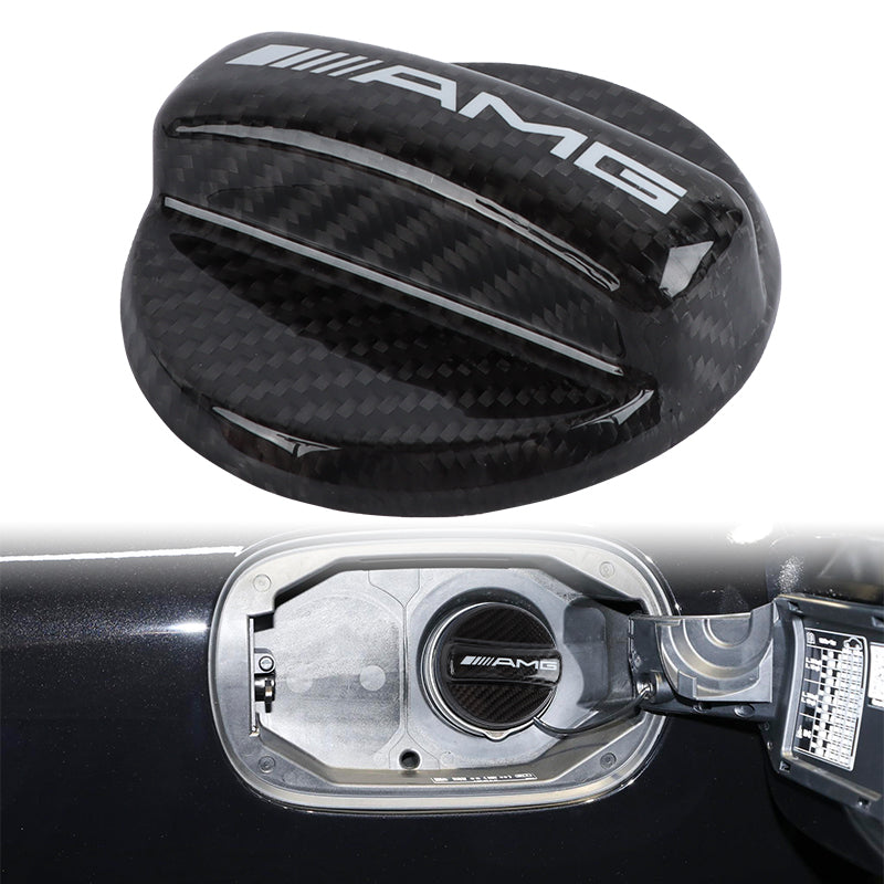 BRAND NEW UNIVERSAL MERCEDES BENZ AMG Real Carbon Fiber Gas Fuel Cap Cover For Mercedes Benz