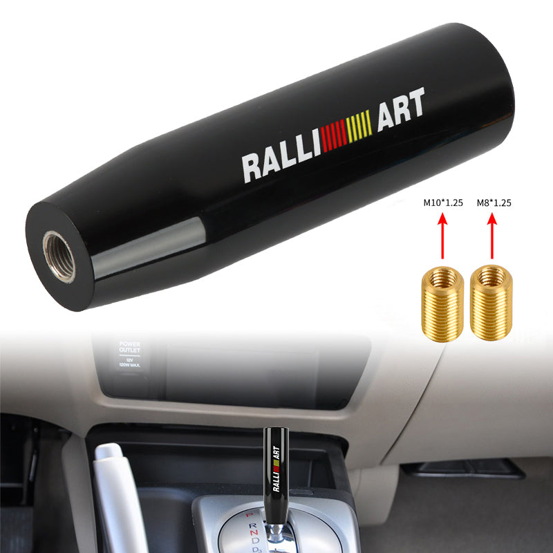 Brand New 15CM Ralliart Universal Glossy Black Long Stick Manual Car Gear Shift Knob Shifter M8 M10 M12