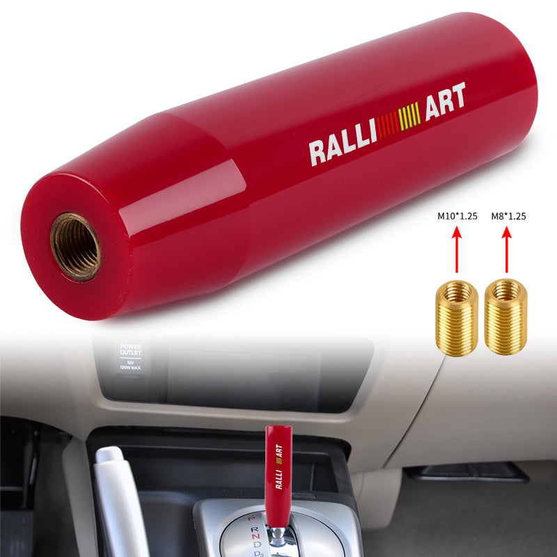 Brand New 15CM Ralliart Universal Glossy Red Long Stick Manual Car Gear Shift Knob Shifter M8 M10 M12