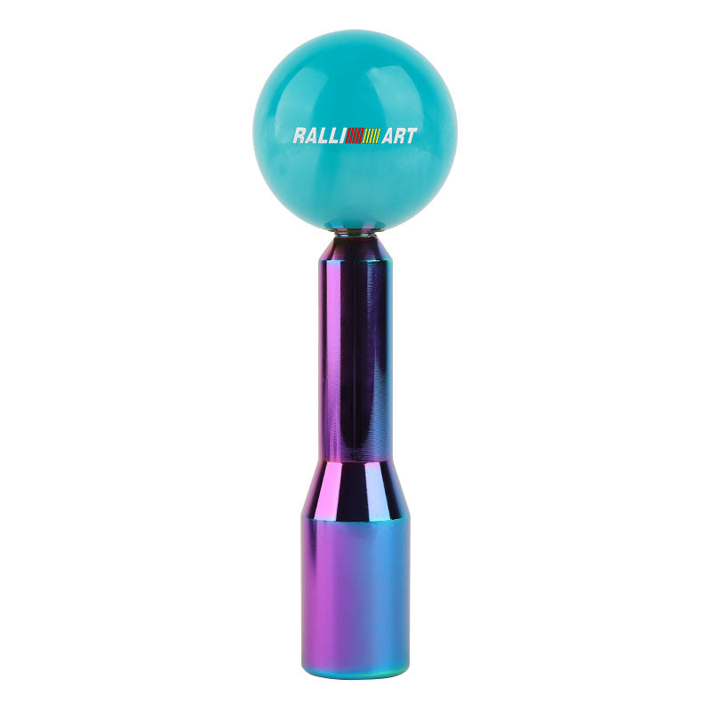 Brand New Universal Ralliart Pearl Teal Ball Manual Gear Stick Shift Knob M8 M10 M12 & Neo Chrome Shifter Extender Extension