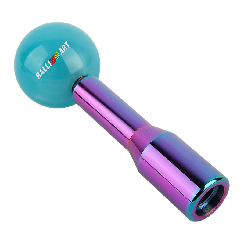 Brand New Universal Ralliart Pearl Teal Ball Manual Gear Stick Shift Knob M8 M10 M12 & Neo Chrome Shifter Extender Extension