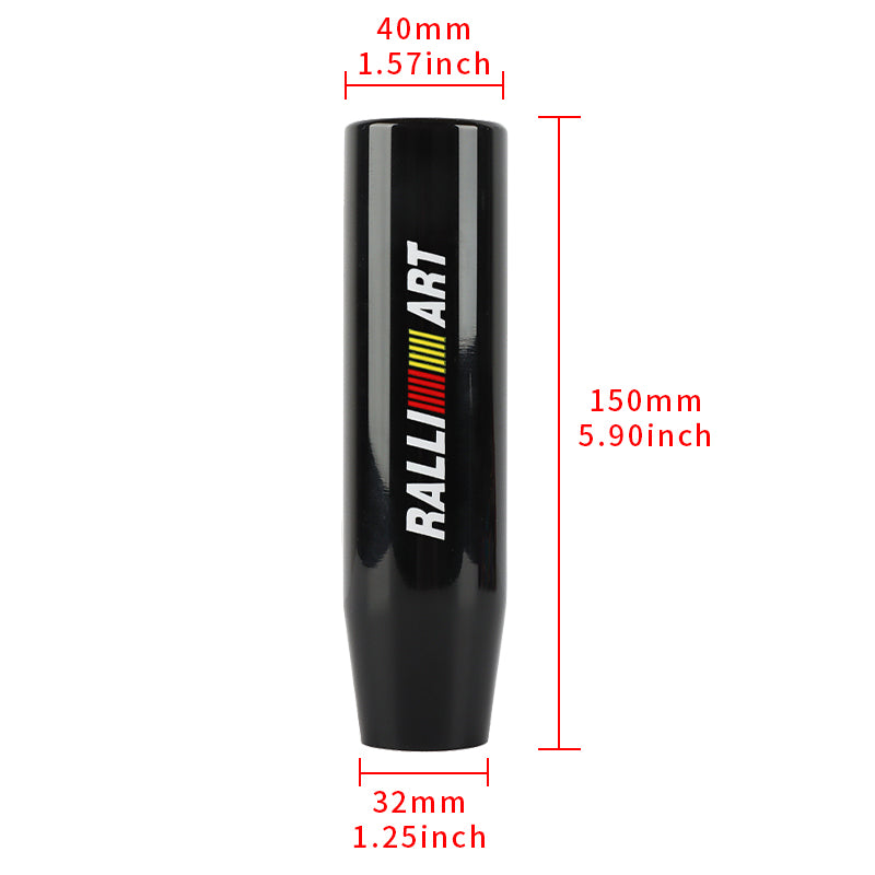 Brand New 15CM Ralliart Universal Glossy Black Long Stick Manual Car Gear Shift Knob Shifter M8 M10 M12