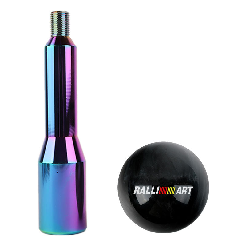 Brand New Universal Ralliart Pearl Black Ball Manual Gear Stick Shift Knob M8 M10 M12 & Neo Chrome Shifter Extender Extension