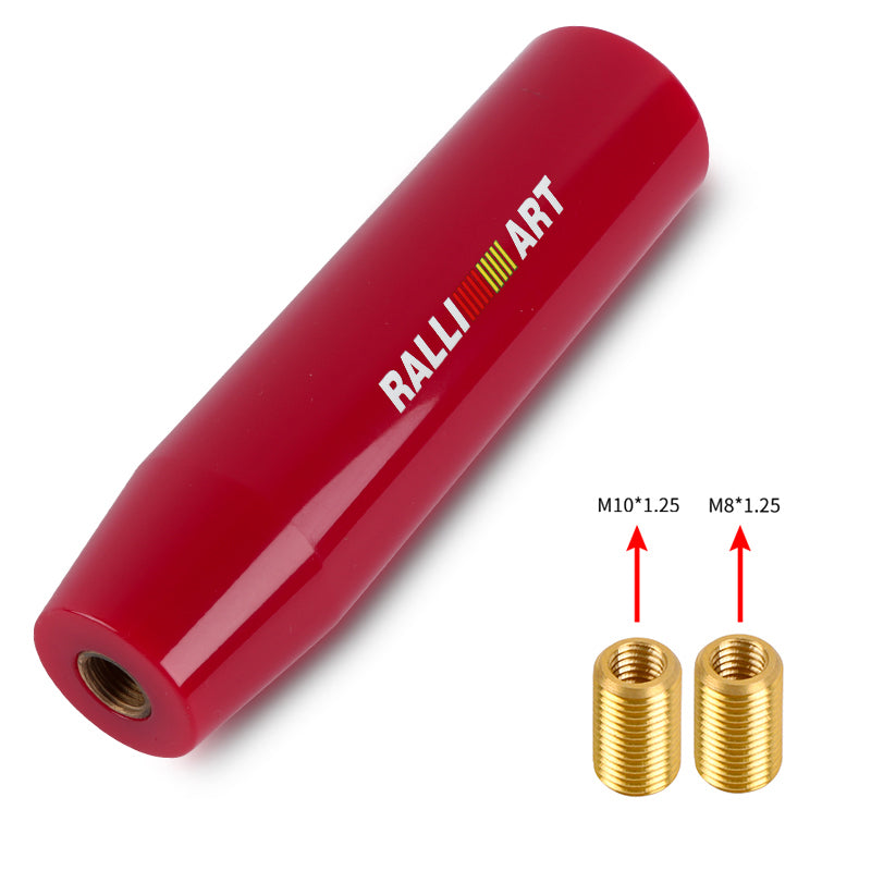 Brand New 15CM Ralliart Universal Glossy Red Long Stick Manual Car Gear Shift Knob Shifter M8 M10 M12