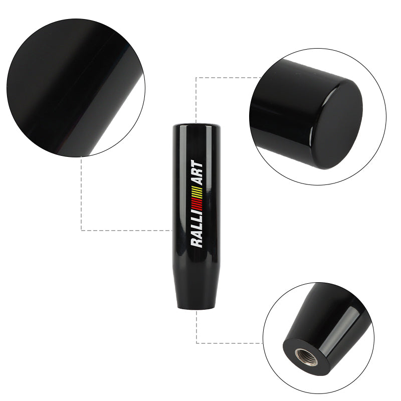 Brand New 15CM Ralliart Universal Glossy Black Long Stick Manual Car Gear Shift Knob Shifter M8 M10 M12