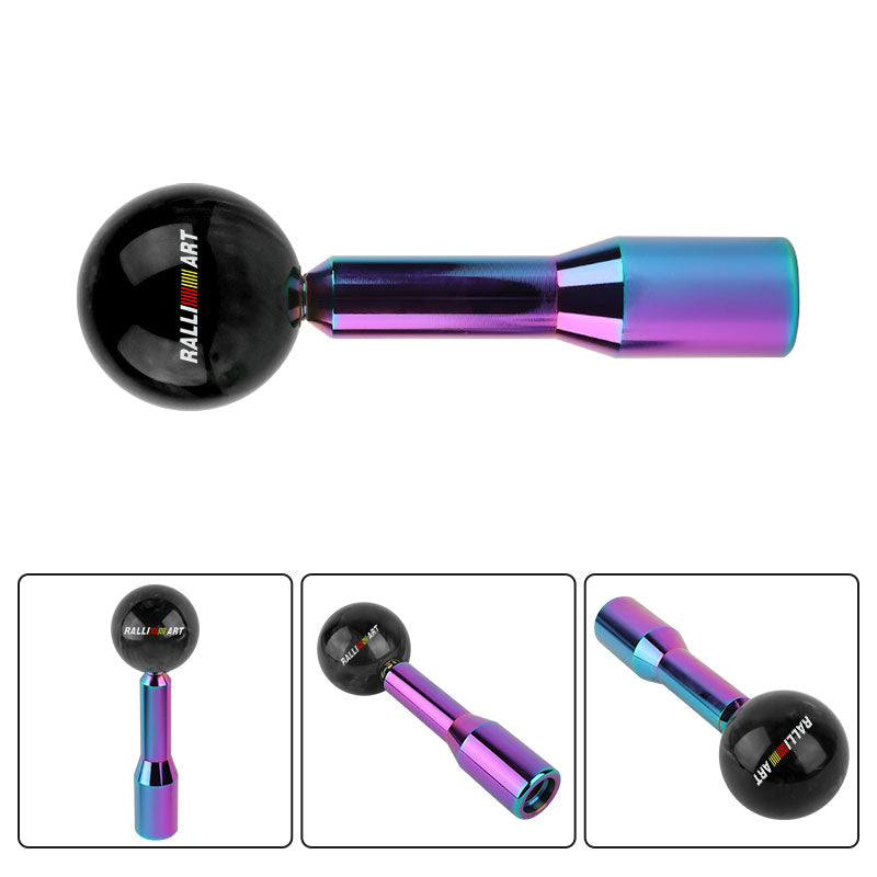 Brand New Universal Ralliart Pearl Black Ball Manual Gear Stick Shift Knob M8 M10 M12 & Neo Chrome Shifter Extender Extension