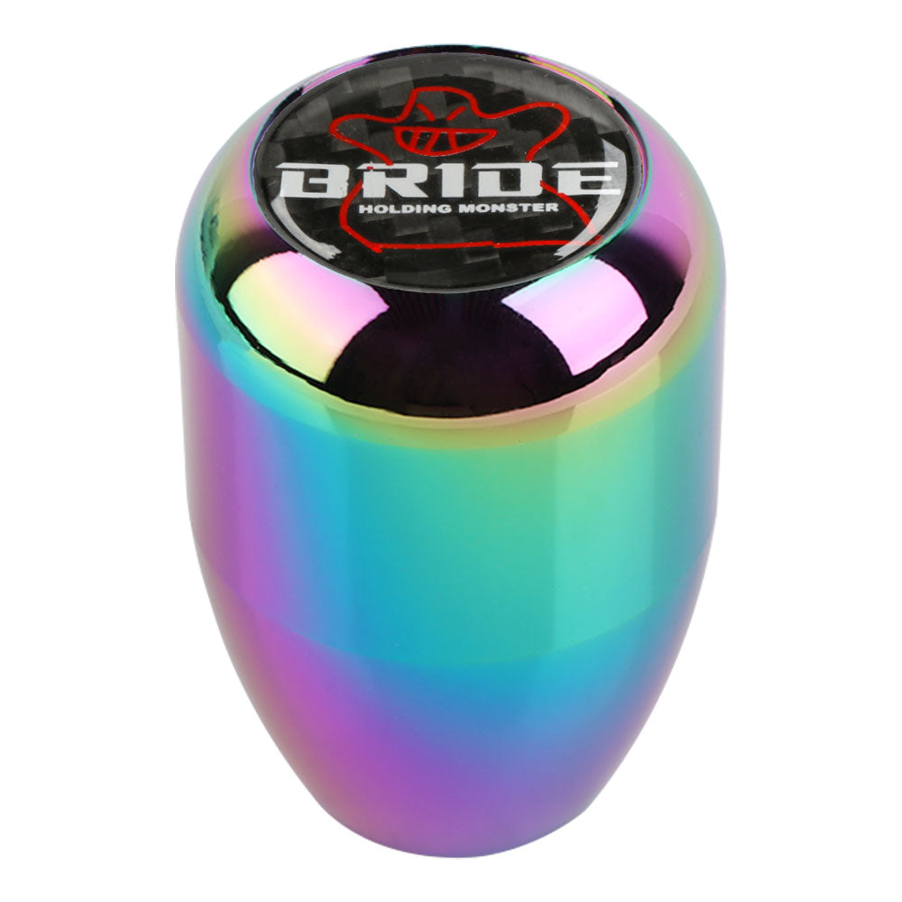 Brand New JDM Bride Universal Real Carbon Fiber Sticker Aluminum Manual Gear Stick Neo Chrome Shift Knob Shifter M8 M10 M12