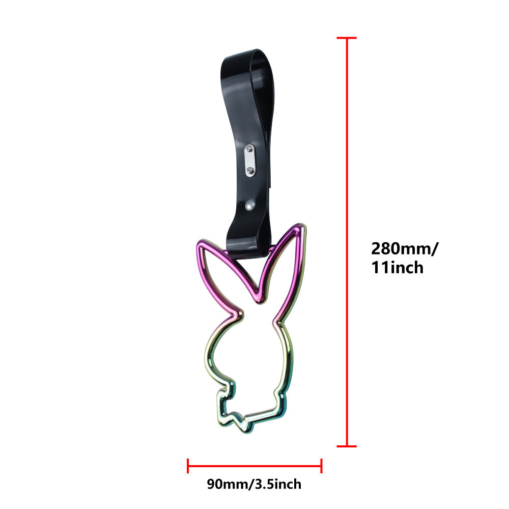 Brand New Playboy Bunny Shaped Neo Chrome JDM TSURIKAWA Subway Bus Handle Strap Charm Drift