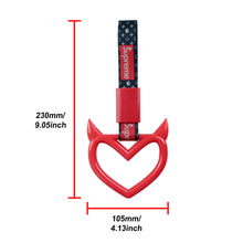 Load image into Gallery viewer, Brand New Supreme Devil Heart Shaped Red JDM TSURIKAWA Subway Bus Handle Strap Charm Drift