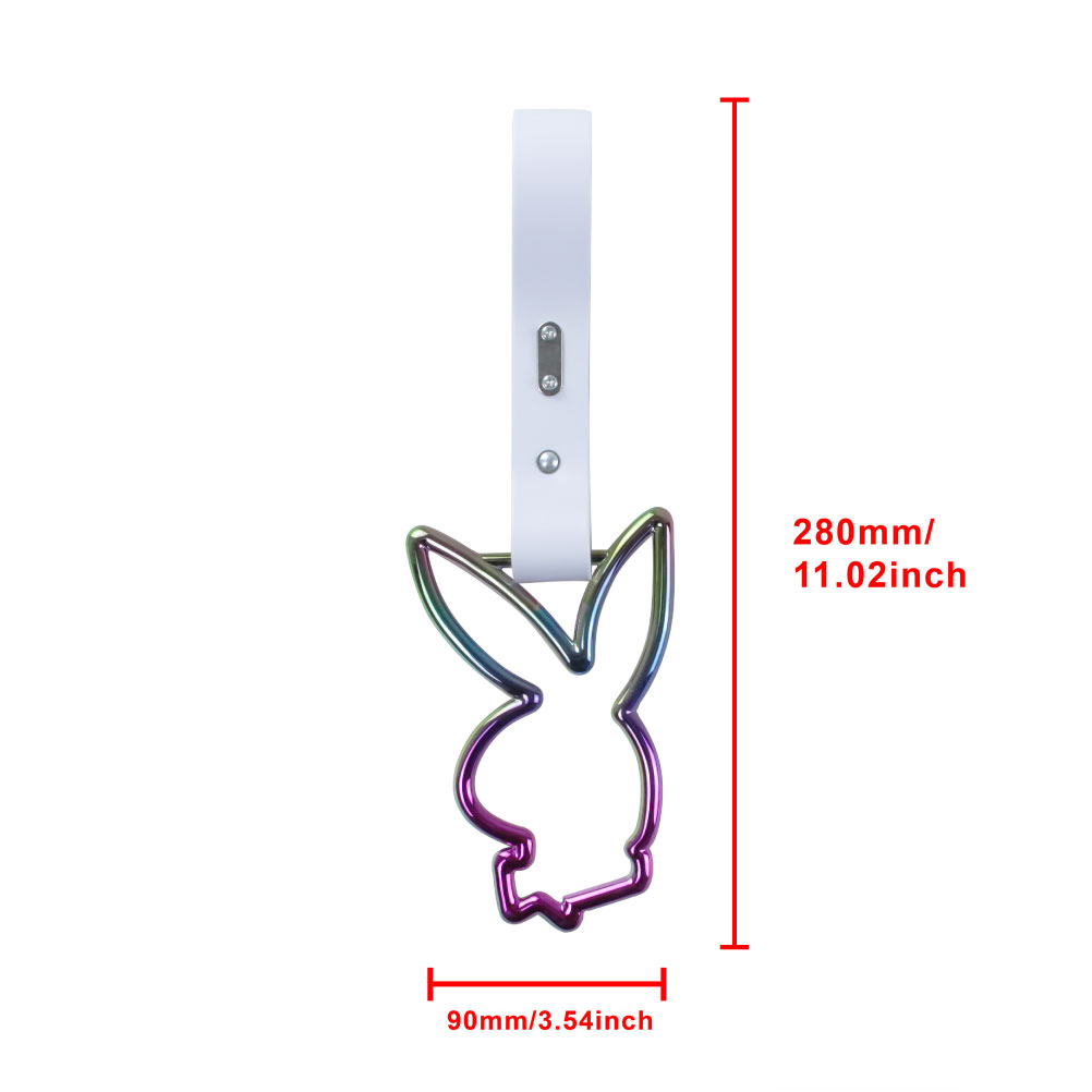 Brand New Playboy Bunny Shaped Neo Chrome JDM TSURIKAWA Subway Bus Handle Strap Charm Drift