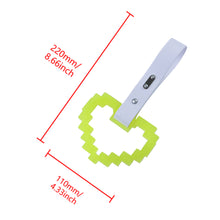 Load image into Gallery viewer, Brand New Minecraft Heart Yellow (Glows in the Dark) JDM TSURIKAWA Ring Subway Train Bus White Handle Strap Charm Drift