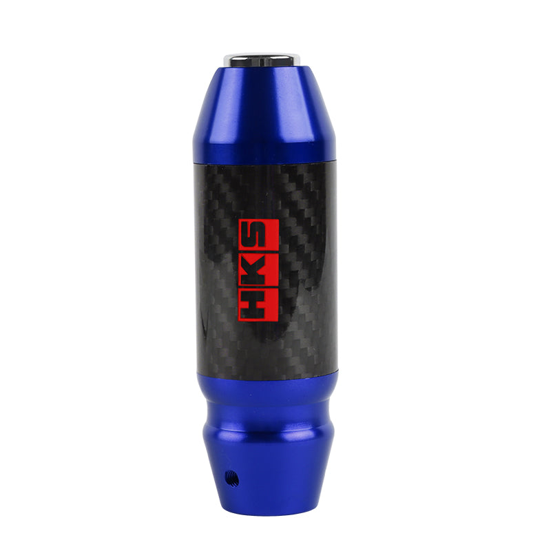 Brand New HKS Universal Real Carbon Fiber Blue Aluminum Automatic Transmission Racing Gear Shift Knob