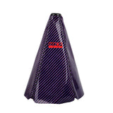 Brand New Universal HKS Carbon Fiber Purple Leather PVC Style Black Stitch Leather Gear Manual Shifter Shift Knob Boot