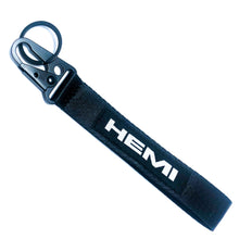 Load image into Gallery viewer, BRAND New JDM HEMI Black Racing Keychain Metal key Ring Hook Strap Lanyard Universal