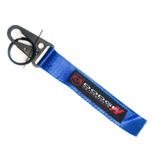 Load image into Gallery viewer, BRAND New JDM Dodge Blue Racing Keychain Metal key Ring Hook Strap Lanyard Universal