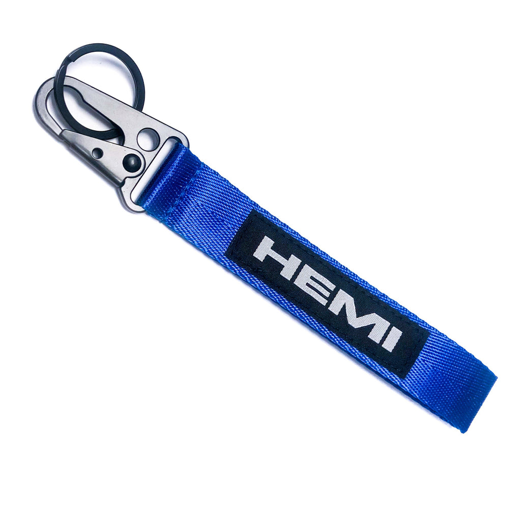 BRAND New JDM HEMI Blue Racing Keychain Metal key Ring Hook Strap Lanyard Universal