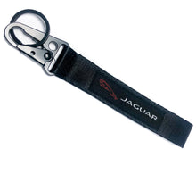 Load image into Gallery viewer, BRAND New JDM Jaguar Black Racing Keychain Metal key Ring Hook Strap Lanyard Universal