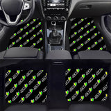 Brand New 4PCS JDM BEGINNER LEAF Racing Black Fabric Car Floor Mats Interior Carpets