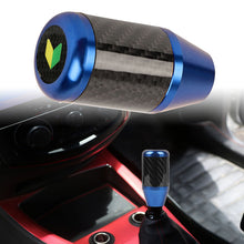 Load image into Gallery viewer, Brand New Universal JDM Beginner Leaf Blue Real Carbon Fiber Racing Gear Stick Shift Knob For MT Manual M12 M10 M8