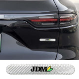 Brand New 1PCS JDM Real Carbon Fiber Silver Car Trunk Side Fenders Door Badge Scratch Guard Sticker