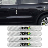 Brand New 4PCS JDM Real Carbon Fiber Silver Car Trunk Side Fenders Door Badge Scratch Guard Sticker