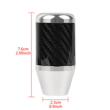 Load image into Gallery viewer, Brand New Universal JDM Beginner Leaf Silver Real Carbon Fiber Racing Gear Stick Shift Knob For MT Manual M12 M10 M8