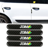 Brand New 4PCS JDM Real Carbon Fiber Black Car Trunk Side Fenders Door Badge Scratch Guard Sticker