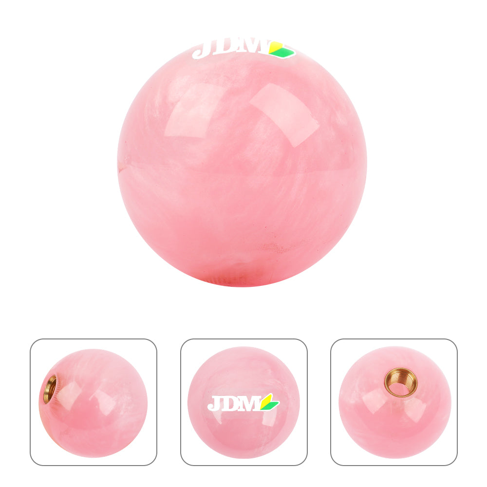 Brand New Universal JDM Pearl Pink 54mm Round Ball SHIFT KNOB M8 M10 M12