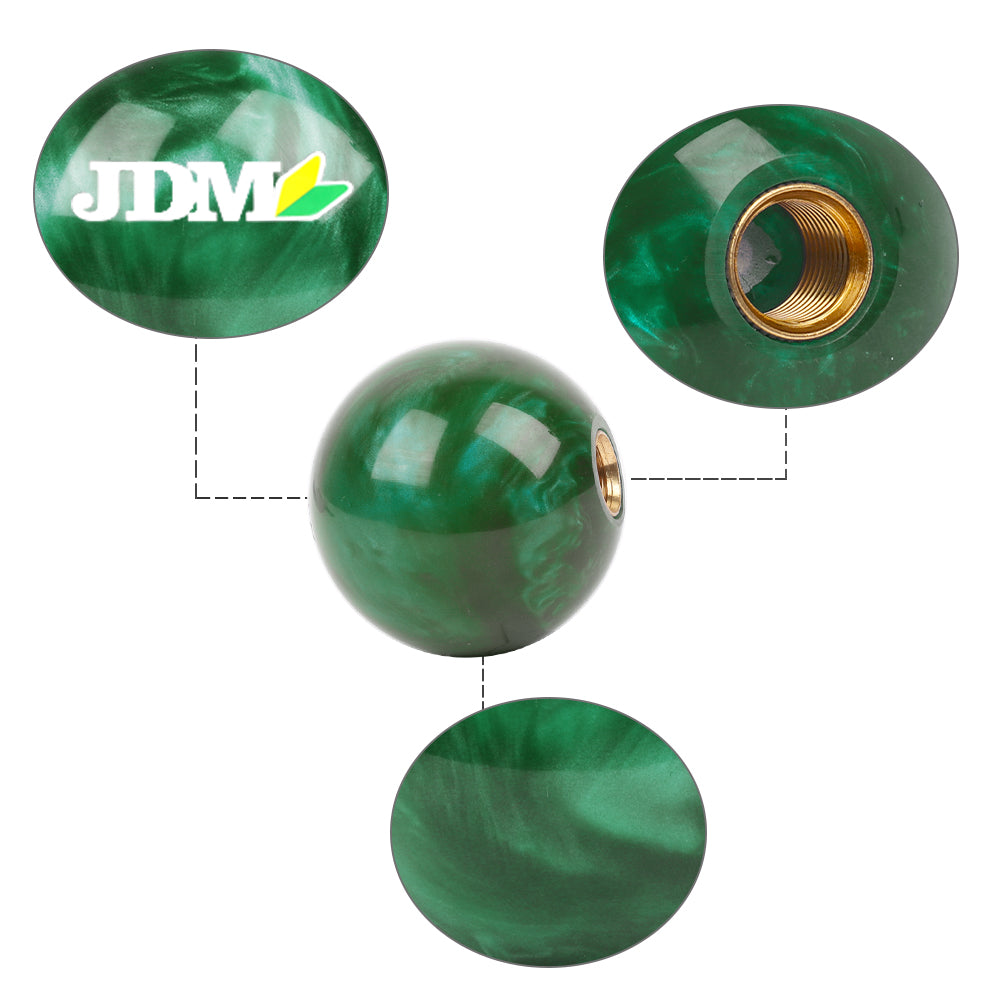 Brand New Universal JDM Pearl Green 54mm Round Ball SHIFT KNOB M8 M10 M12