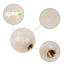 Load image into Gallery viewer, Brand New Universal JDM Pearl White 54mm Round Ball SHIFT KNOB M8 M10 M12