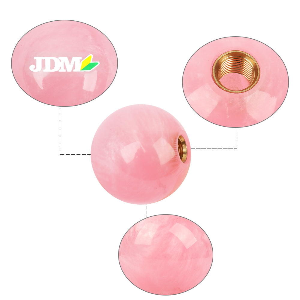 Brand New Universal JDM Pearl Pink 54mm Round Ball SHIFT KNOB M8 M10 M12