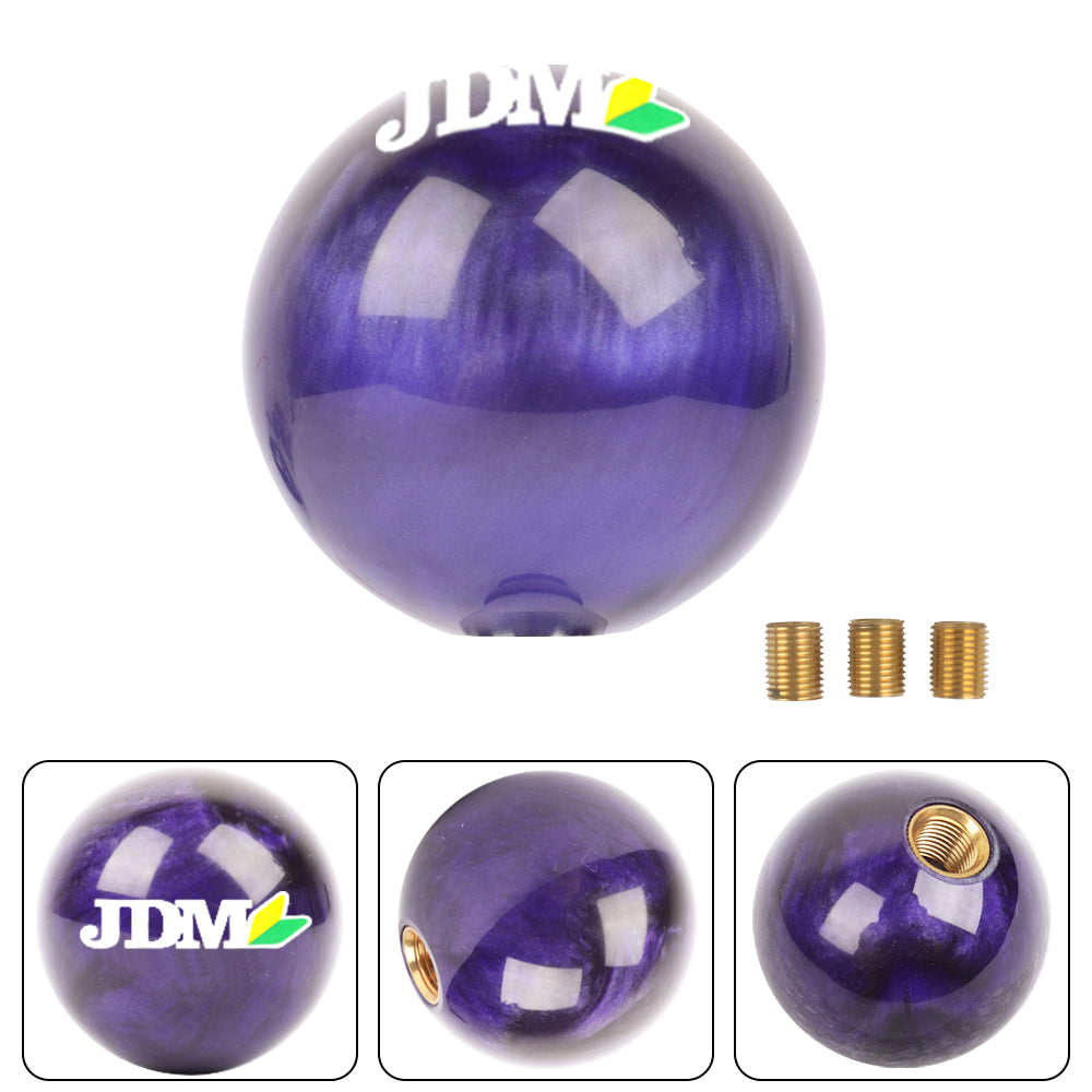 Brand New Universal JDM Pearl Purple 54mm Round Ball SHIFT KNOB M8 M10 M12