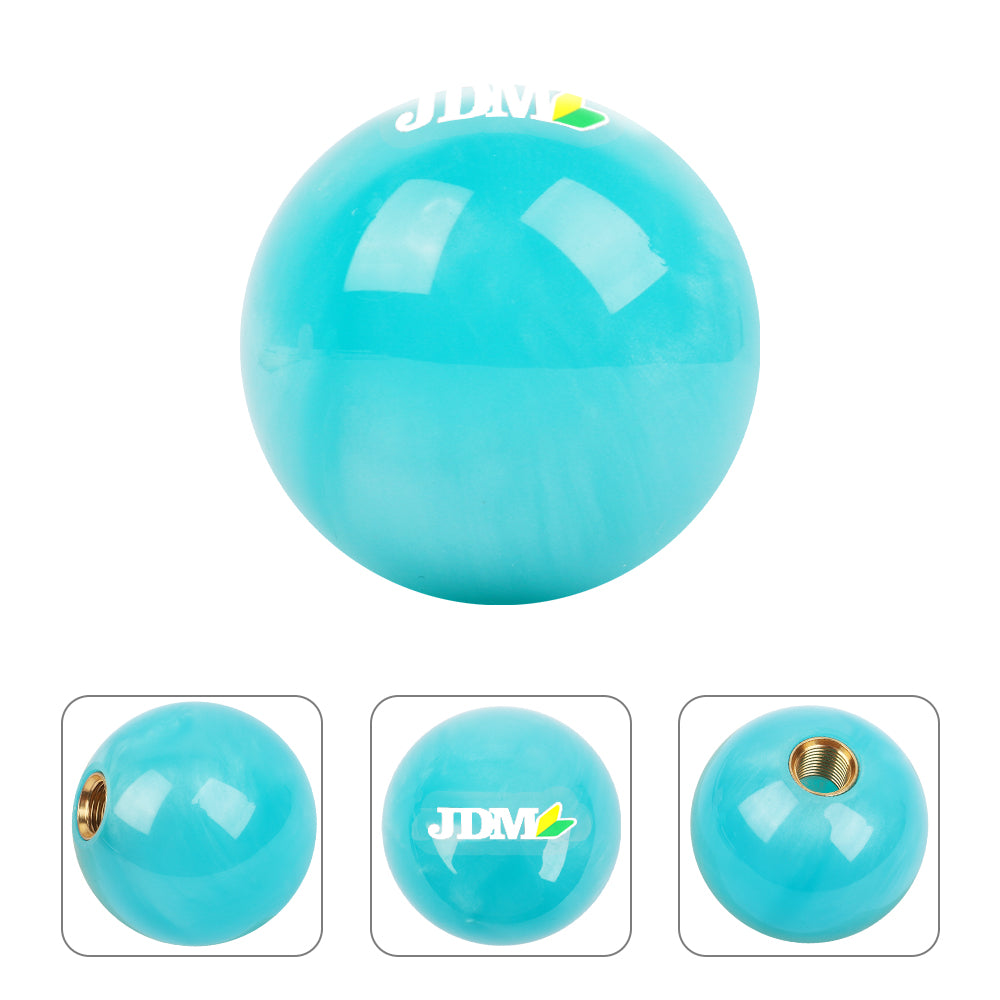 Brand New Universal JDM Pearl Teal 54mm Round Ball SHIFT KNOB M8 M10 M12