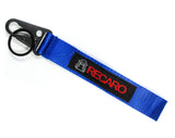 BRAND New JDM Recaro Blue Racing Keychain Metal key Ring Hook Strap Lanyard Universal