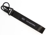 BRAND New JDM KIA Motors Black Racing Keychain Metal key Ring Hook Strap Lanyard Universal