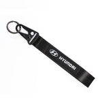 BRAND New JDM Hyundai Black Racing Keychain Metal key Ring Hook Strap Lanyard Universal