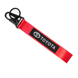 BRAND New JDM Toyota Red Racing Keychain Metal key Ring Hook Strap Lanyard Universal