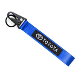 BRAND New JDM Toyota Blue Racing Keychain Metal key Ring Hook Strap Lanyard Universal