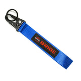 BRAND New JDM Bride Blue Racing Keychain Metal key Ring Hook Strap Lanyard Universal