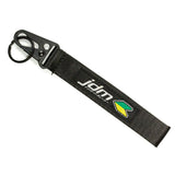 BRAND New JDM Beginner Leaf Black Racing Keychain Metal key Ring Hook Strap Lanyard Universal