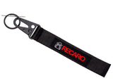 BRAND New JDM RECARO Black Racing Keychain Metal key Ring Hook Strap Lanyard Universal