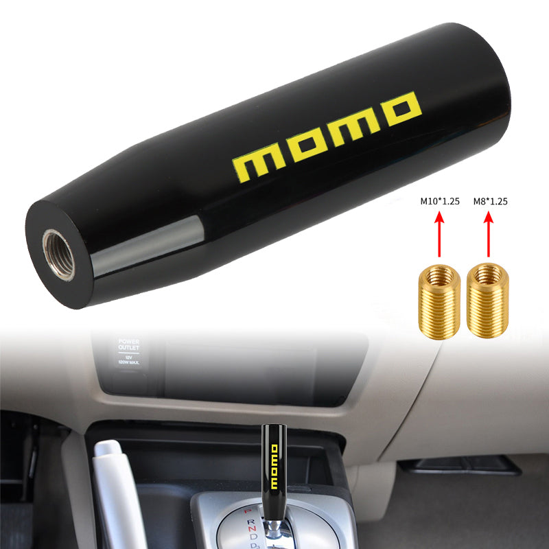 Brand New 15CM Momo Universal Glossy Black Long Stick Manual Car Gear Shift Knob Shifter M8 M10 M12